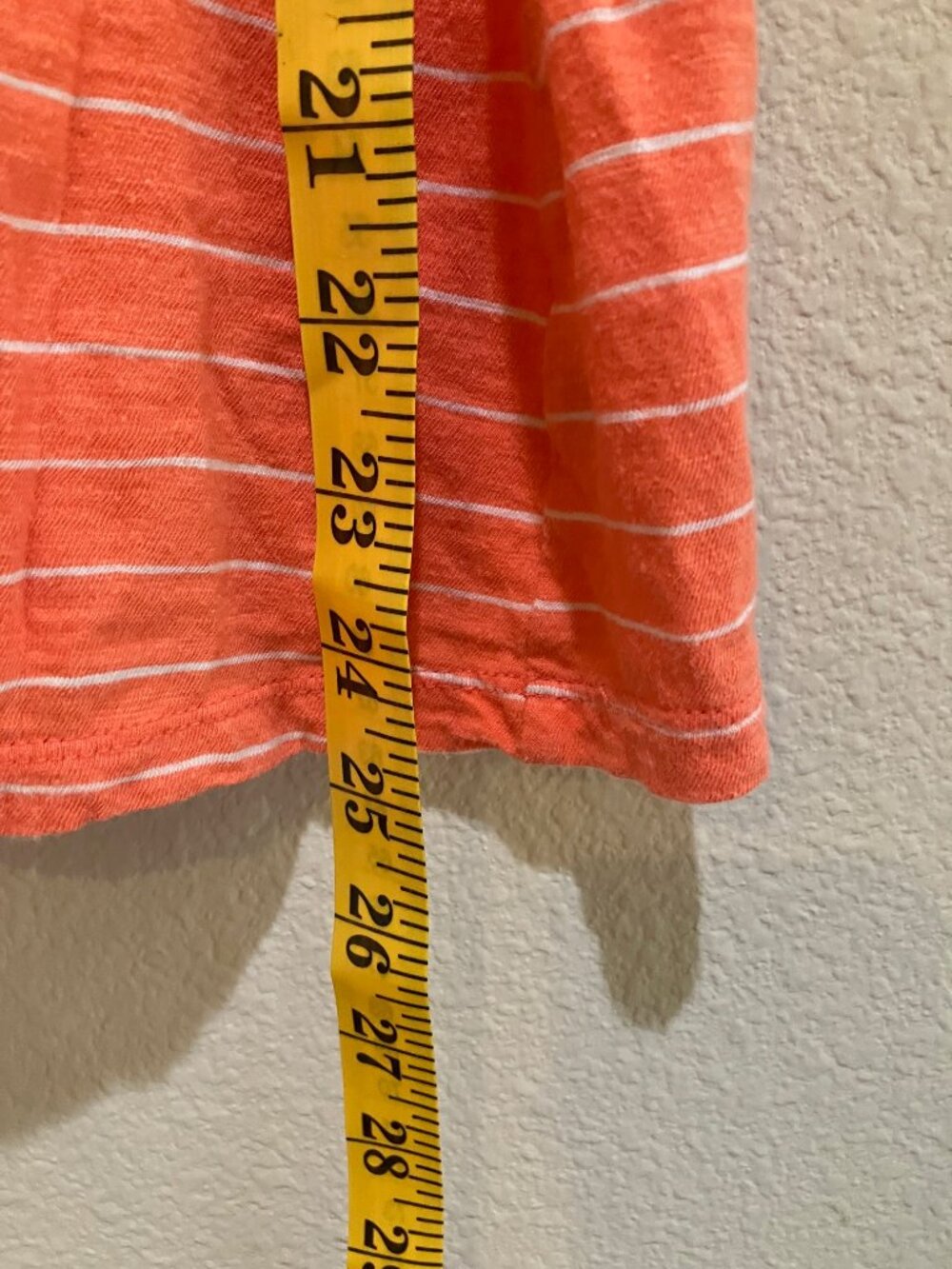 Gap Tank Top Orange White Stripe Racerback Pocket Cotton Soft Size M - Picture 8 of 8